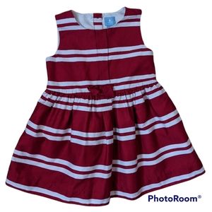 Baby Gap Girls Red & White Striped Dress Size 18-24 Months